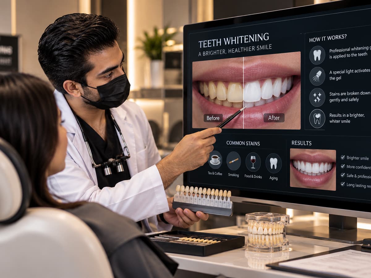 Laser Teeth Whitening at Beverly Hills Clinic Karachi