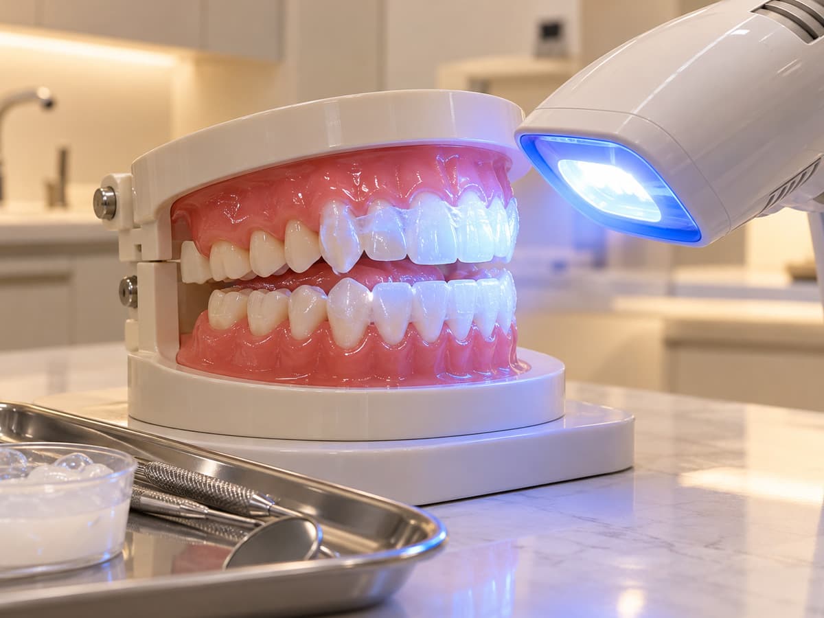 Step-by-step Laser Teeth Whitening procedure at Beverly Hills Clinic